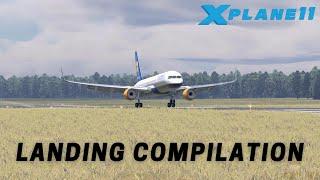 X-Plane 11 BUTTER Landing Compilation #2