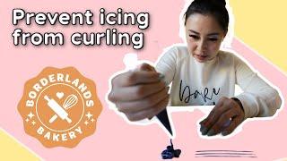 How to Prevent Thin Lines of Royal Icing from Curling