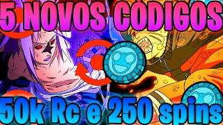 5 NOVOS CÓDIGOS  ???K RELL COINS e ???K SPINS  SHINOBI LIFE 2