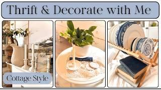 Thrifted vs Styled Home Decor | Cottage Style | Easy Thrift Flips | Decorate with Me