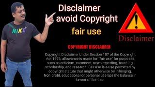 How to add disclaimer on youtube Description Copyright Disclaime Avoid Copyright On Youtube fair use