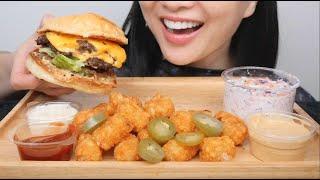 JUICY CHEESE BURGER (ASMR EATING SOUNDS) NO TAKING | SAS-ASMR