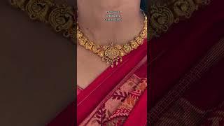 very lightweight and beautiful gold necklace design peacock with Lakshmi design starts from only 10g