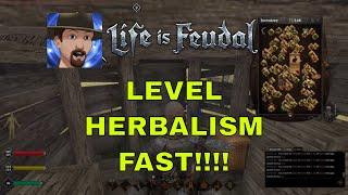 FASTEST HERBALISM LEVELING EVER!- SOLO LIFE IS FEUDAL MMO #22