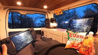 Heavy Rain Gaming Retreat: Building a Secret Base in the Ruined Mountain Wilderness
