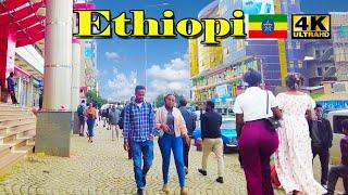 ቀውጢዋ መገናኛ ማምሻው ላይ | Addis Ababa Walking Tour Megenagna  [4K] Tourist attractiveness