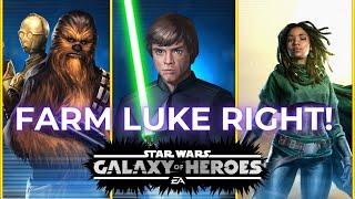 How to Farm Jedi Knight Luke in SWGOH