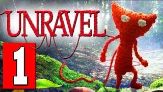 Unravel Gameplay Walkthrough Part 1 - THE FIRST LEVEL (Chapter 1)