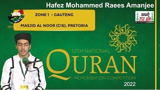 Hafez Mohammed Raees Amanjee - SANQC Gauteng Finals 2022