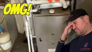 Emergency Gas Furnace Service Call - Flooded & Broken Humidifier Kills HVAC System