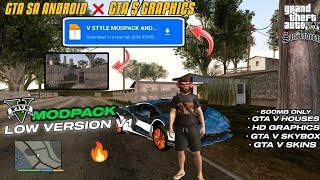 GTA 5 Graphics Modpack For GTA San Andreas Android 11,12,13,14 | How To Install GTA SA #gta #gtav