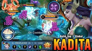 25 Kills + MANIAC!! New Buffed Kadita is Crazy!! - Build Top 1 Global Kadita ~ MLBB