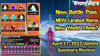 New Battle Pass and New Limited Items Appear in WorldZero on Roblox! Even a new section in World 7?