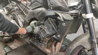 Yamaha FZ1 bad engine noise, running with clutch cover off to diagnose, will it go boom or zoom!