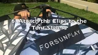 SUNPLAY Australia beach tent demonstration with a guest presenter
