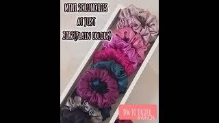 Silky Satin Mini Scrunchies COMMENT TO ORDER #diy #handmade #scrunchies