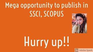 Publish in SSCI, SCOPUS journal easily