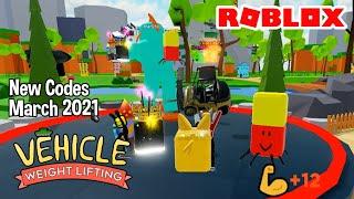 Roblox Vehicle Weight Lifting New Code March 2021