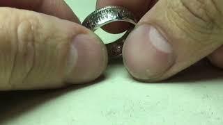  Incredible! This ring is made from a coin! 25 centimes France. French coin ring