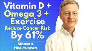 Vitamin D3 + Omega 3 + Exercise Reduce Cancer Risk By 61% | Review By Modern Healthspan