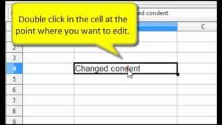 How to edit and modify data in an OpenOffice Calc spreadsheet