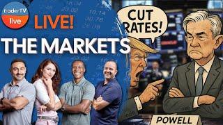 Trump vs Powell Round 3  Rate Cut Buzz Builds | Live Trading June 24
