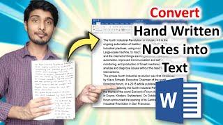 How to Convert Hand Written Notes into Word Text File | Hindi 2020