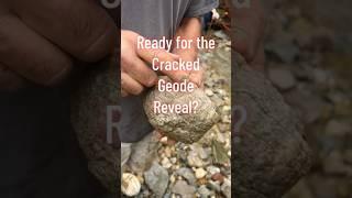 Cracked geode reveal
