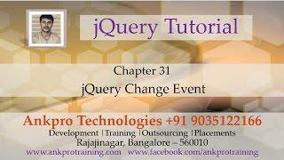 jQuery 31 - Events 2 - What is jQuery Change Event?