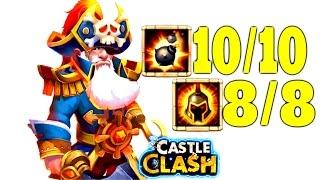 Битва Замков #494 Капитан Дрейк 10/10, 8/8 Бог Войны, Обзор И Тест / Castle Clash