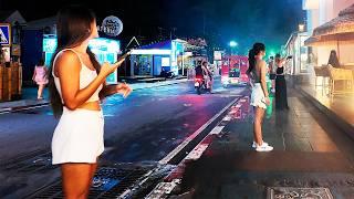 Night Walk in Patong and Walking Street in Phuket, Thailand