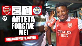 ARSENAL 5-1 MANCHESTER CITY ( Godfrey -NIGERIAN FAN REACTION) - Premier League 2024 -2025