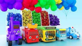 Finger Car, Baby Shark - Color Soccer ball, Rainbow Color pool Play - Nursery Rhymes & Kids Songs