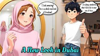 I became Girl by wearing a Hijab in Dubai | Tg Tf | Gender Bender | Tg Captions | Tg Transformation