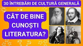 30 Întrebări de Cultură Generală din Literatura Universală