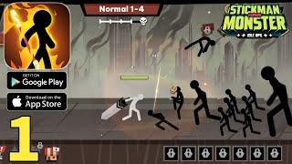 Stickman vs Monster Idle RPG Gameplay Walkthrough Part 1 (ios, Android)