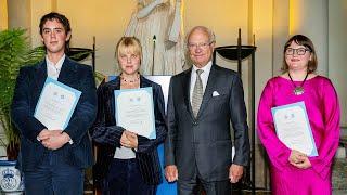 King Carl Gustaf of Sweden at the scholarship award ceremony