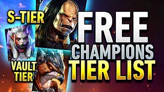 The BEST Tier List for Free Legendary and Epic Champions in Raid Shadow Legends