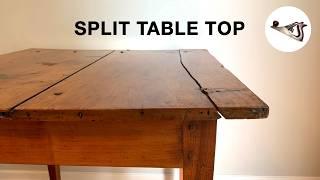 Repairing a Split Table Top on Antique Furniture, a Fixing Furniture Restoration