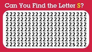 【Easy, Medium, Hard Levels】Can you Find the Odd Letter in 15 seconds?