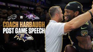 Derrick Henry and John Harbaugh Give Postgame Speeches After Win Over Bills | Baltimore Ravens