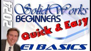 E1 SolidWorks 2024 - Basic Modeling for Beginners Tutorial with Training Guide | Tips