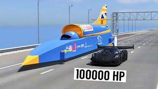 100000 HP Koenigsegg Jesko Black Devil vs SSC Bloodhound at Special Stage Route X