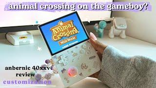  playing animal crossing on a gameboy |anbernic rg40xxv unboxing & review | retro emulation console