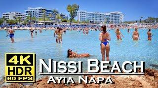 Nissi Beach Ayia Napa Cyprus in 4K 60fps HDR  Dolby Atmos  The best Places  Walking Tour