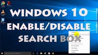 Windows 10 - Enable/Disable Search Box