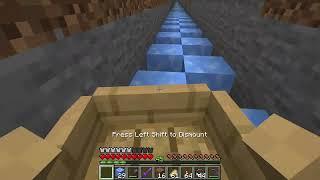 Boat on Blue Ice is super fast, use this to travel around quickly - Minecraft 1.21