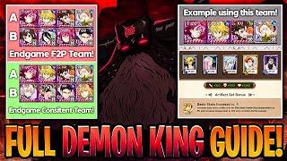 Complete DEMON KING Guide EXTREME & HELL | Best Teams Artifacts Gear | Seven Deadly Sins Grand Cross