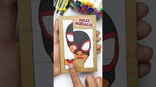 Miles Morales Spider-Man Verse 3 DIY  Fantastic Cardboard Puzzle  #spiderman #diy #art