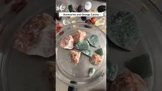 asmr sound  #crystals #asmr #stone #calcite #aventurine #shorts #satisfying #gems #asmrsounds